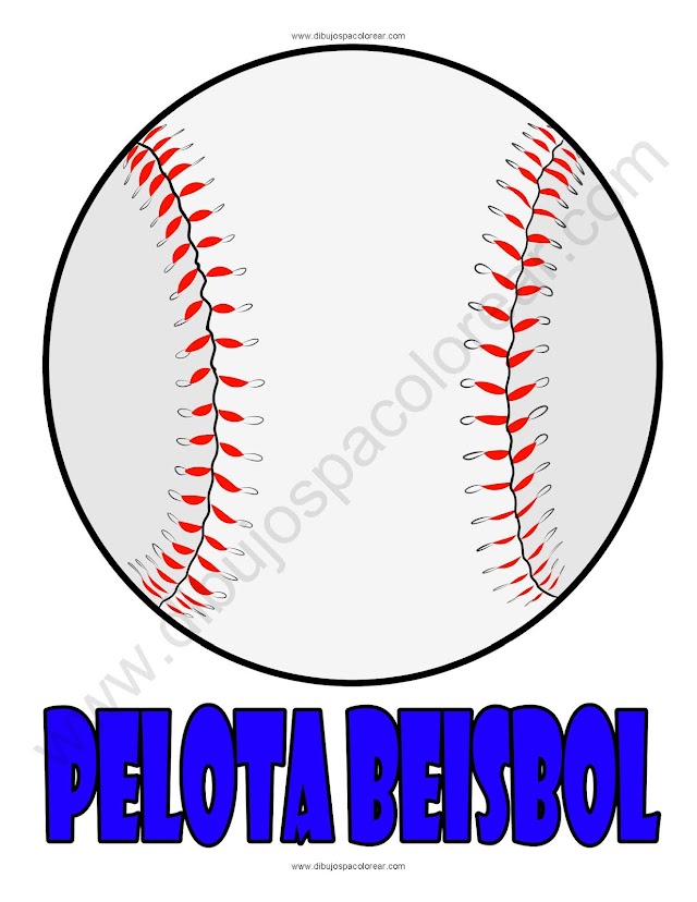pelota de beisbol dibujo a color o para colorear